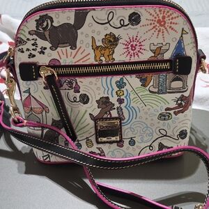Dooney & Bourke White and Pink Crossbody Bag